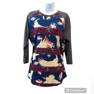 Lularoe Randy nautical/eagle print